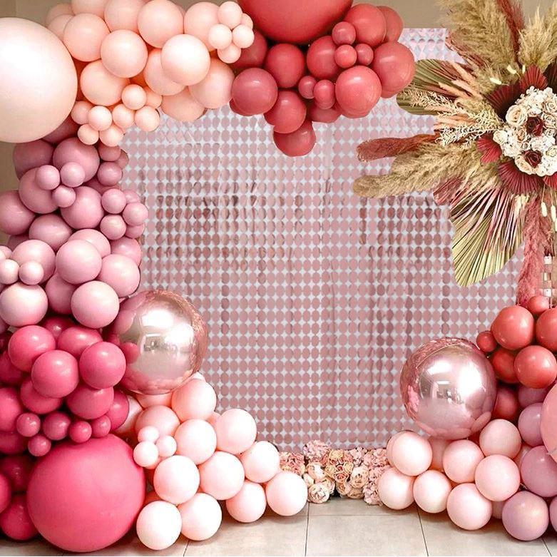 1M*2m Square Rain Curtain Birthday Wedding Party Background Wall Decoration Baby Shower Bright Surface(1915L) - Image 6