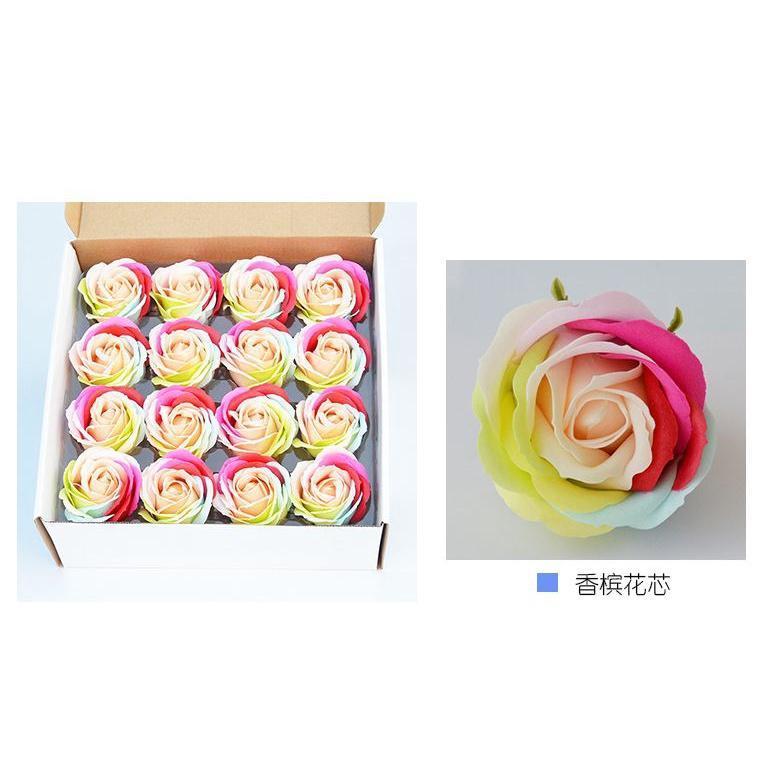 1Pc 5 layer 6cm Colorful Soap Rose Decorative Flowers Soap Flower Petal Wedding Favors Valentine's Day Gift(584L) - Image 4