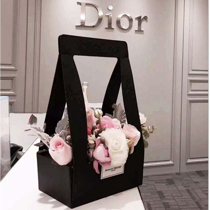 22x11.5x35cm Portable Flower Box Packaging Flower Basket Gifts Folding Paper Box Florist (550L) - Image 3