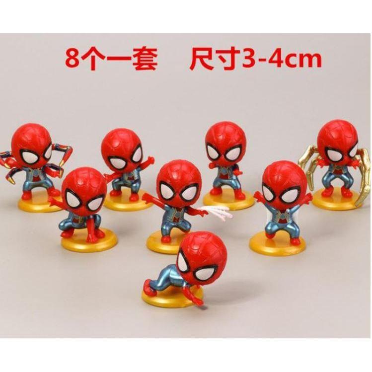 8pcs/Set Mini Spider Man Figure Superhero Spiderman Spider Man PVC Action Figure Toys Great Gift (971L) - Image 6