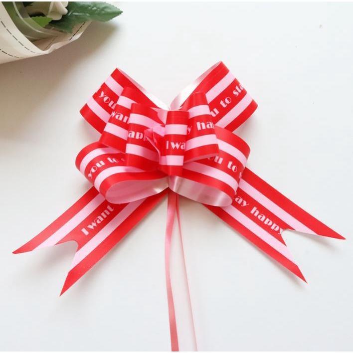 2pcs Large Macarons Ribbon Flower Packaging Gift Bags Pumping Garland for Home Party Wedding Car Decor Festive(1620L) - Image 5
