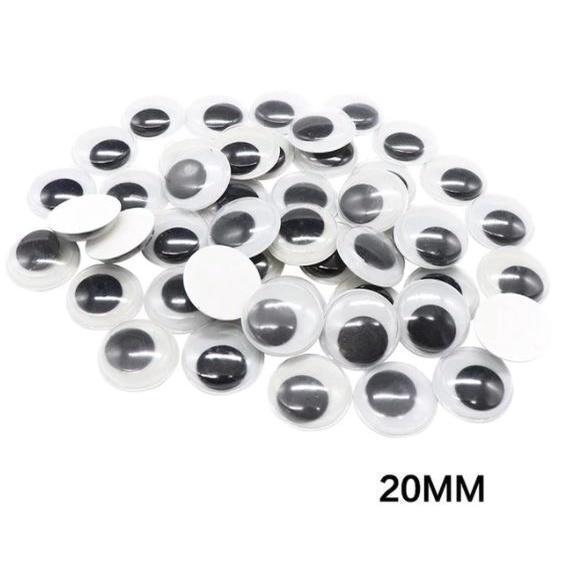 4~35mm Total Mixed Googly Eyes Self-adhesive DIY Scrapbooking for Teddy Bear 黑白活动眼睛 (846L) - Image 17
