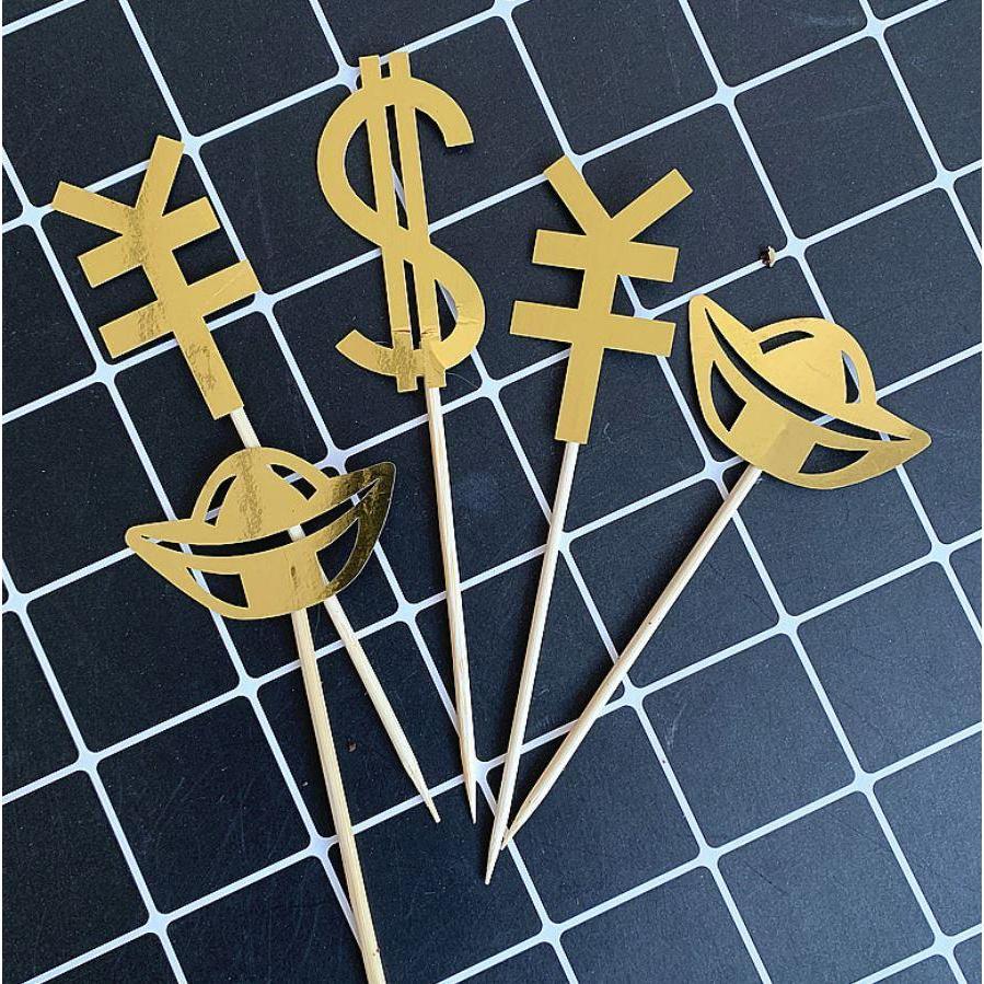 1pcs Words Paper Laser Best Coin Cake Topper Cupcake Dessert Decoration for Birthday Party Cake Topper(814L) - Image 9