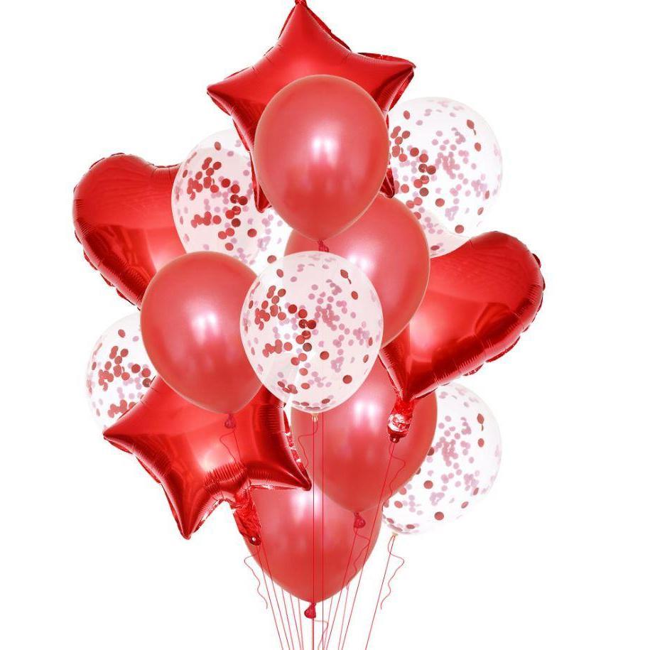 14Pcs 12inch Latex Colorful Balloons Confetti Air Balloons Inflatable Ball Helium Balloon For Birthday Wedding (488L) - Image 20