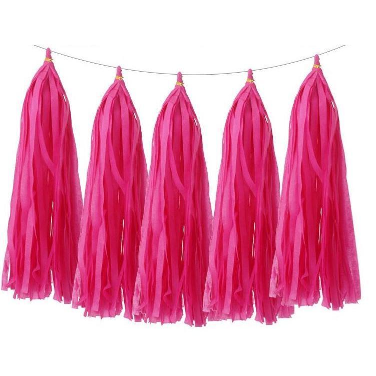 5pcs/bag 14inch Tissue Paper/Foil Tassel DIY Set Garland Ribbon Balloons Baby Shower Birthdays Party Wedding Decor(528L) - Image 20