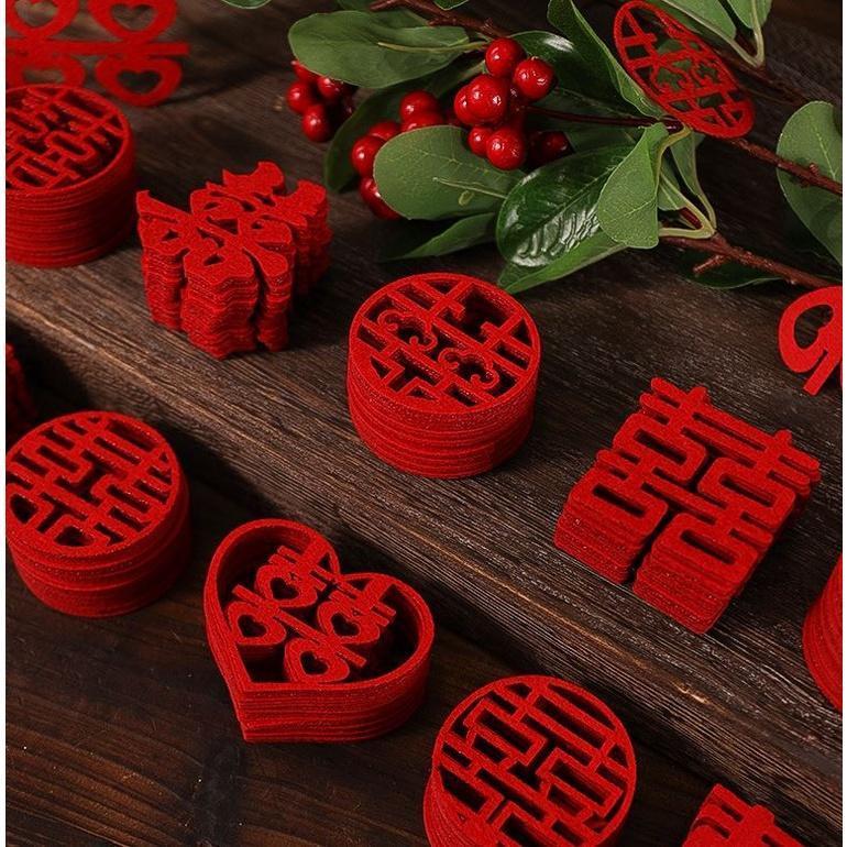 30pcs/pack Mini Marriage Stickers Traditional Chinese Wedding Decorations Fruit Plate Xiao Xi Zi Room Throwing(1913L) - Image 3