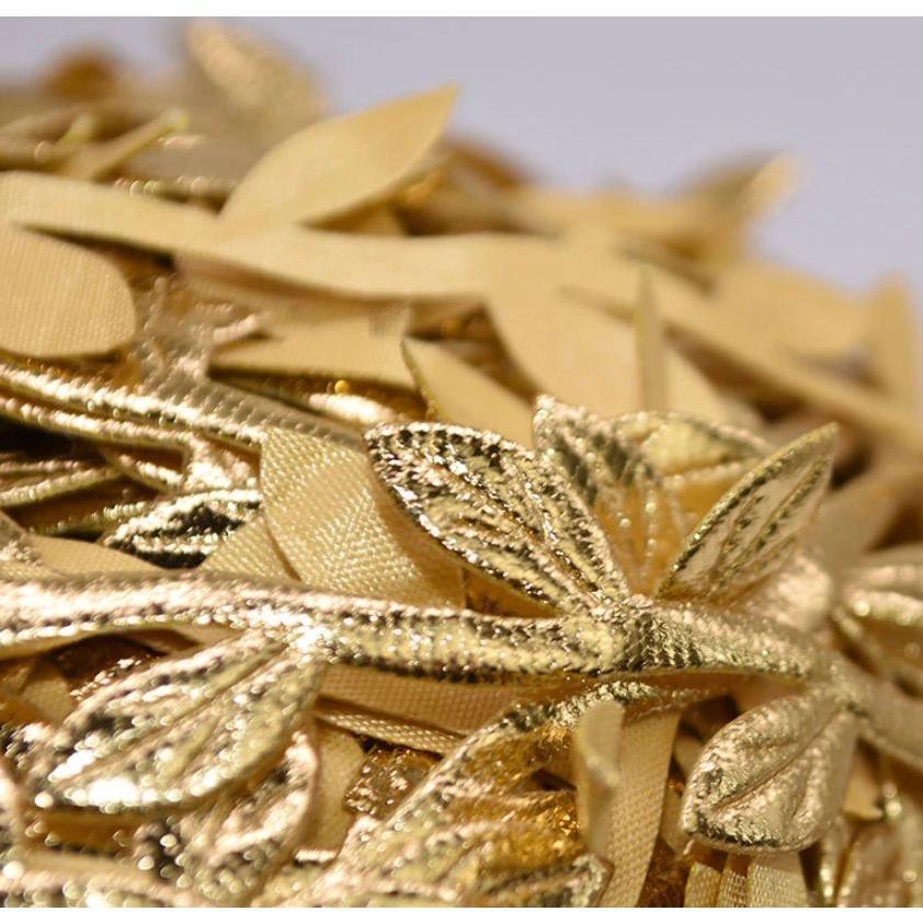 1yard Gold Silver Leaves Vine Artificial Silk Leaf Handmade Scrapbooking Craft Wreath Wedding Party Decor Fake (850L) - Image 5