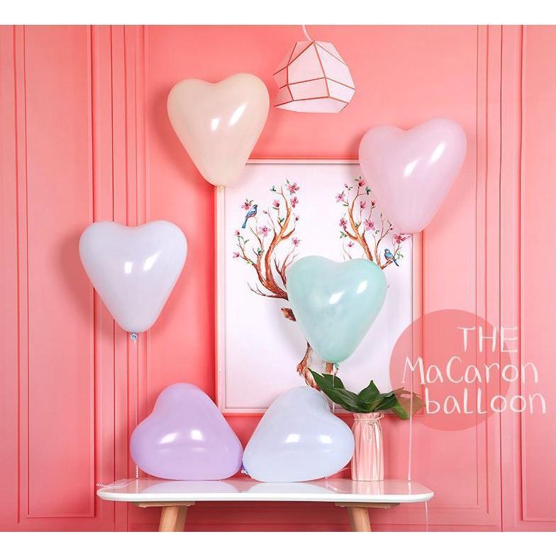 10pcs Macarons10 inch thick 2.2g latex balloon birthday wedding heart-shaped party balloons 爱心形马卡龙 乳胶气球 (609L) - Image 2