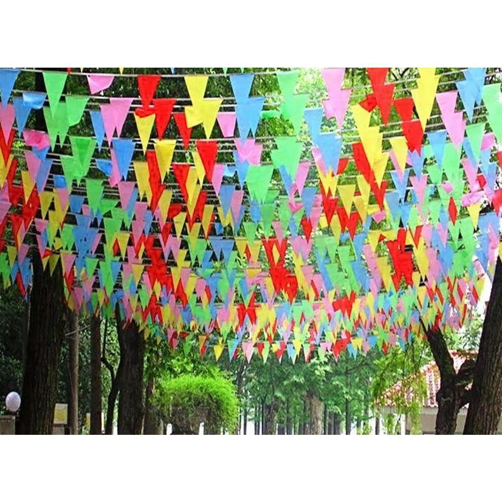 Wedding Festival Pennant String Banner Buntings Colorful Flag for Festival Party Holiday Decoration (655L) - Image 2
