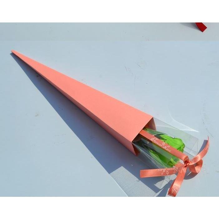 1pcs 6.5x43cm Transparency Bag Rose Single Flower Bag Bouquet Wrapping Paper Plastic Paper Bags Boxes Cases(493L) - Image 12