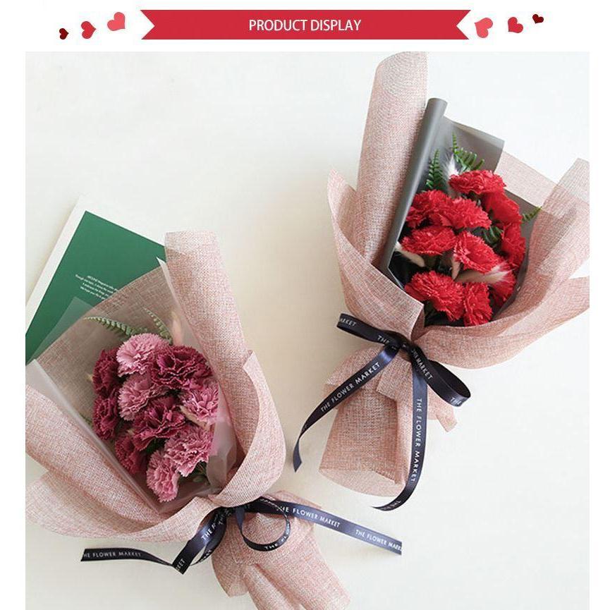 48cm*5yards/roll Linen Flowers Wrapping Paper Material Bouquet WrappingPaperNatural Floral LinenLinenFashionColor(1256L) - Image 5
