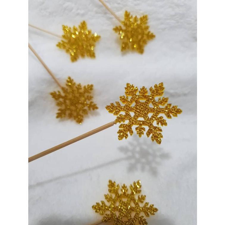5Pcs Christmas Tree Decoration Wedding Winter Decoration Frozen Party Supply Crystal Snowflake Ornament(1469L) - Image 3