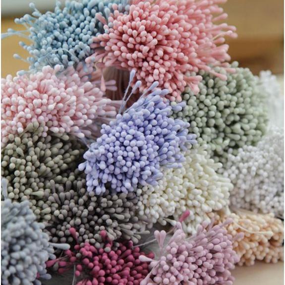 50pcs 2mm-3mm Korea Mini Stamen Matte Handmade Artificial Flowers For Wedding Party Home Decoration 哑光花心花芯 (1588L) - Image 2