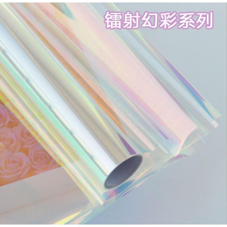 Nicrolandee Flower Wrapping Iridescent Cellophane Rainbow Film Christmas Birthday Wedding Decoration (1071L) - Image 3