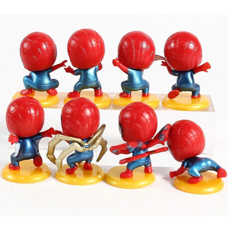 8pcs/Set Mini Spider Man Figure Superhero Spiderman Spider Man PVC Action Figure Toys Great Gift (971L) - Image 5