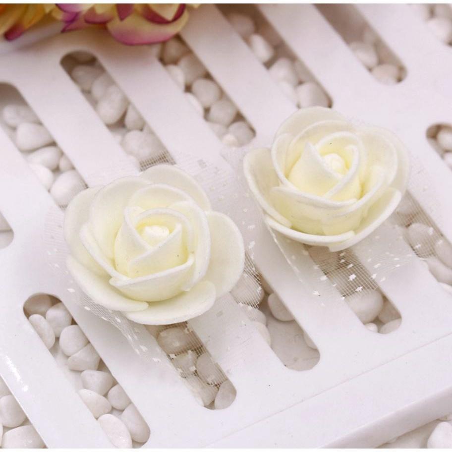 12pcs 3.5cm Mini PE Foam Rose Heads Artificial Silk Flowers for Home Garden DIY Pompom Wreaths Wedding 泡沫玫瑰花(847L) - Image 19