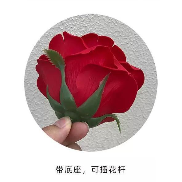 9cm New Artificial Ecuador Soap Flower Head Giant Rose Soap Flower Valentine's Day Wedding DIY Bouquet Gift Box(1649L) - Image 3