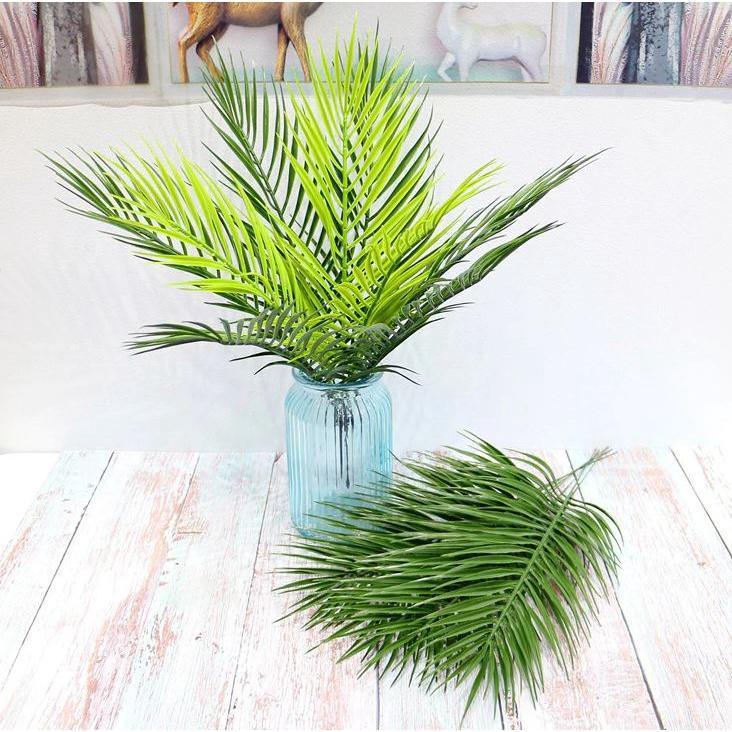 9 Forks Iron Leaves Plastic Tree Fake Flower Home Decoration Sago Palm Garden Decoration(1754L) - Image 2