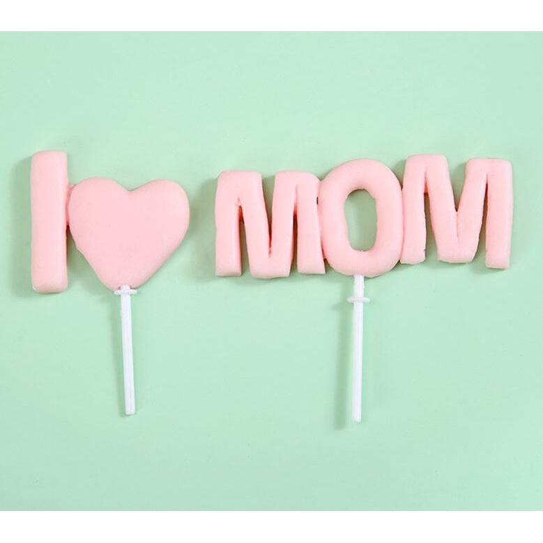 Cake Topper Beauty Mom Birthday Happy Mother's Day Decor Bride Party Rose Flowers Heart Balloon Cupcake Baking(1859L) - Image 5