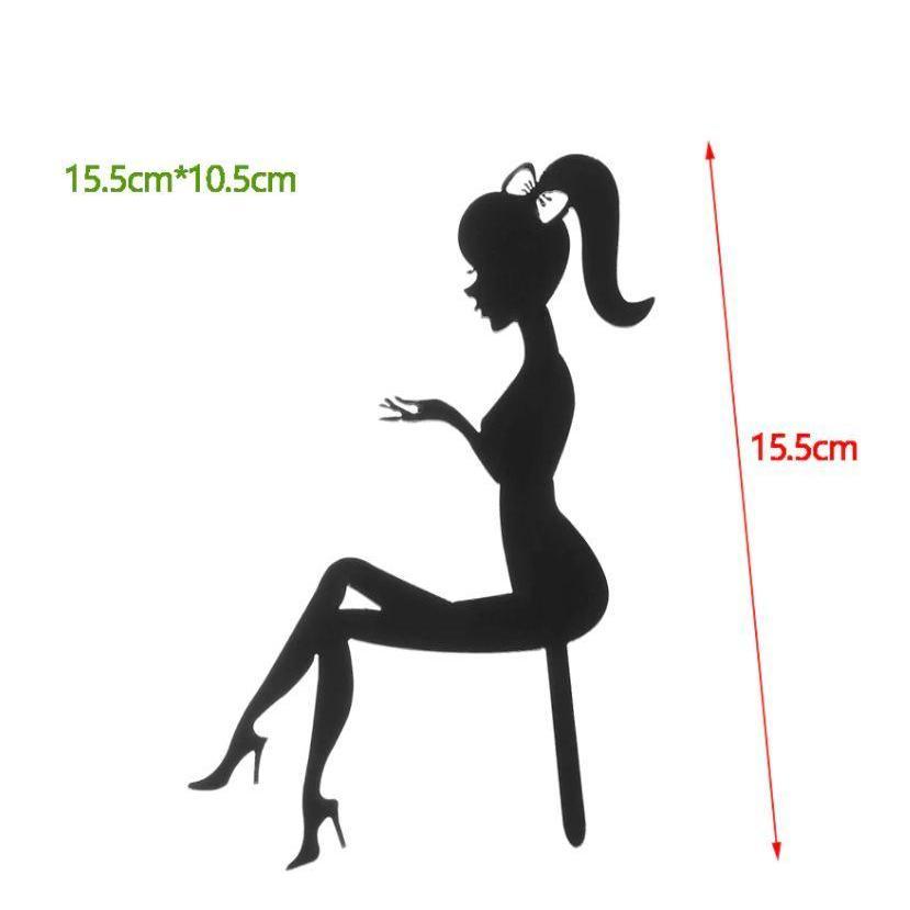 New Fashion High Heels Lady Girl Acrylic Cake Topper Wedding Decorations Happy Birthday Cupcake Topper(759L) - Image 5