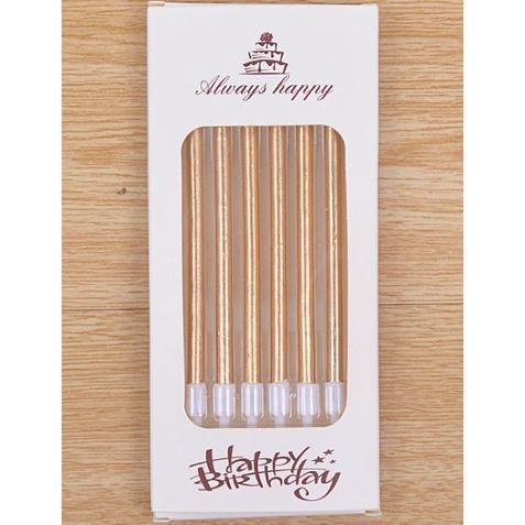 6 pcs/lot long pencil cake candle safe flames smokeless kids birthday party wedding cake candle(351L) - Image 8