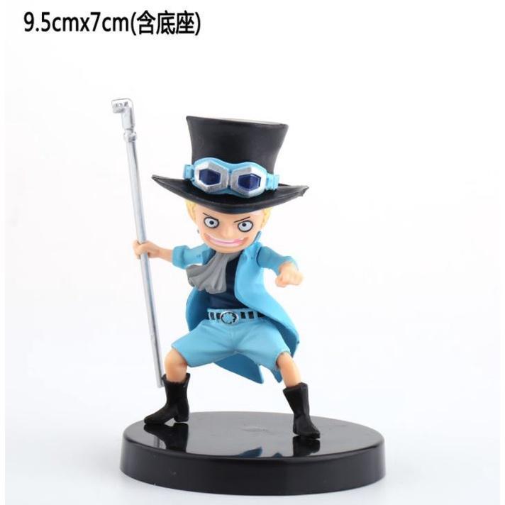 One Piece Childhood Luffy Issaab Three Brothers Cake Model Collection Christmas Birthday PVC Kids Toys Anime(968L) - Image 8