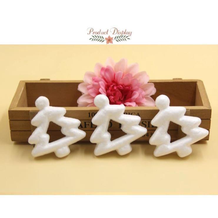 2PCS 75MM Hollow Christmas Tree White Modelling Polystyrene Styrofoam Tree For Christmas Party Decoration DIY (1714L)