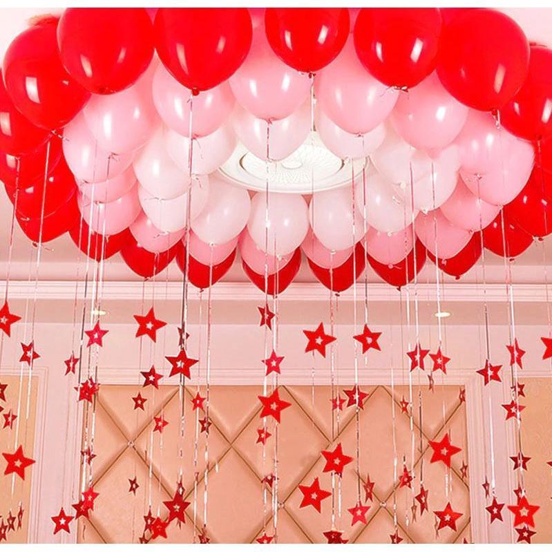 50pcs Balloon Accessories Balloons Pendant With Ribbon Bling Shiny Stars Paperboard Cards For Wedding Birthday(1387L) - Image 2