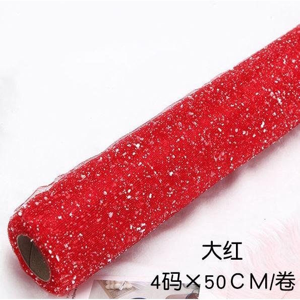 4yards x 50cm Craft Decor Packaging Snow Point Gauze Mesh DIY Wedding Party Bouquet Gift Box Wrapping Paper(1615L) - Image 16