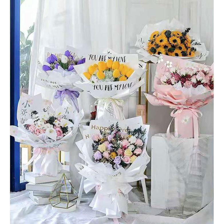45*40cm YOU REA MY LOVE Flower Wrapping PaperGiftPackagingFloristBouquetWrappingPaperPartyWeddingValentine's Day (1523L) - Image 2