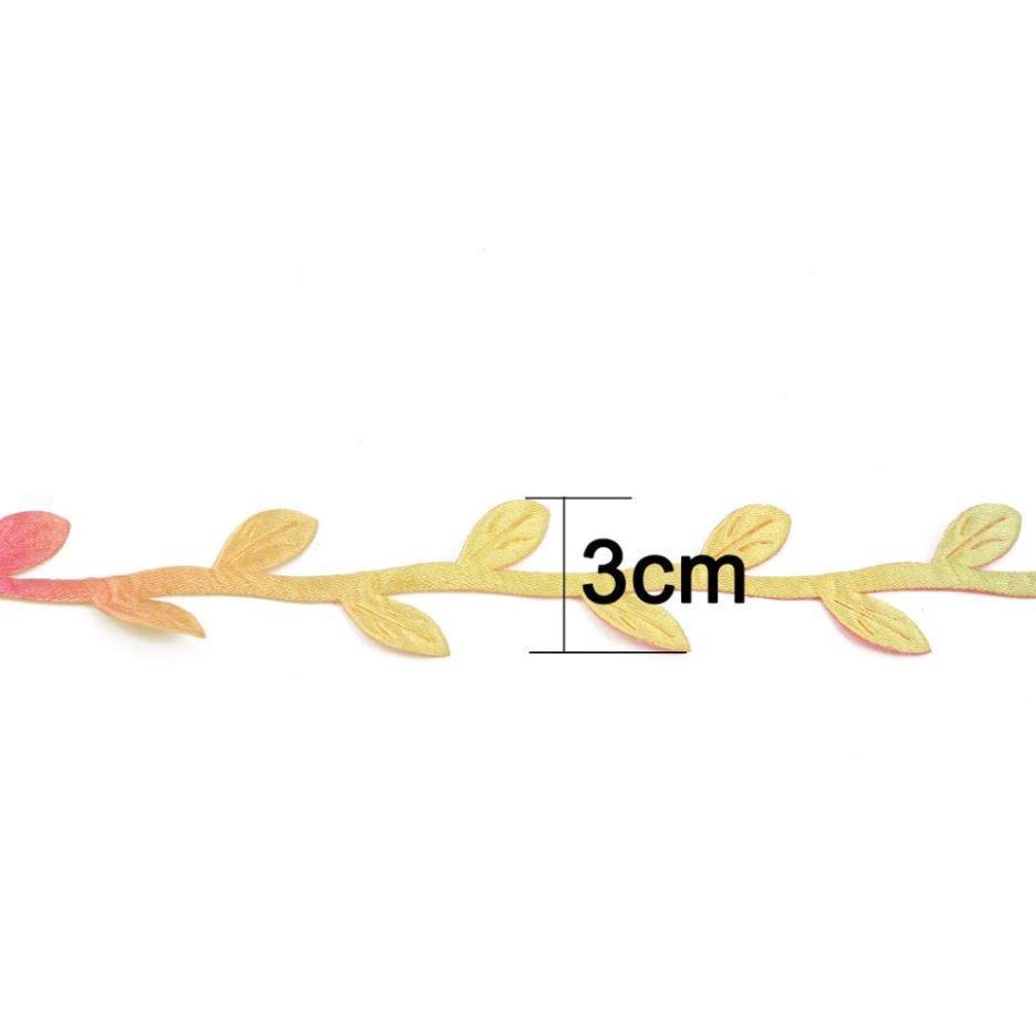 1yard Leaf Artificial Flower Colorful Leaves Ivy Vine Ribbon For Home Wedding Decoration DIY(1781L) - Image 6