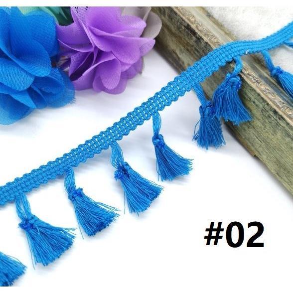 Polyester Cotton Fringe 1yard 4.0cm Lace Tassel Trimming Colorful Ribbon Garment Sewing Accessory 彩色流苏花边(1917L) - Image 12