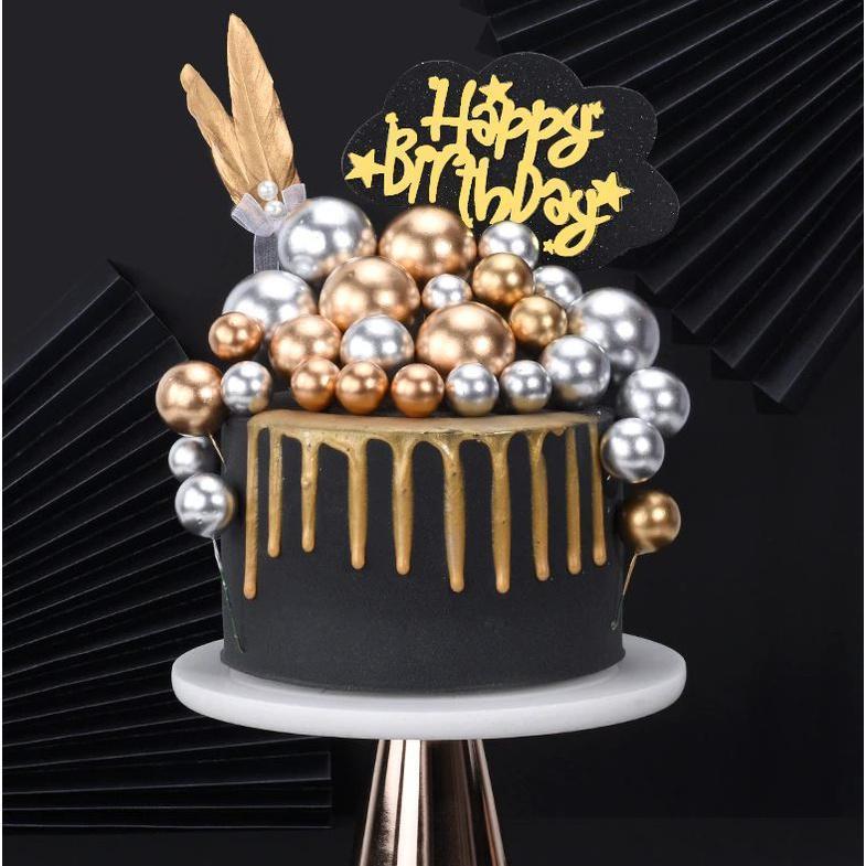 Birthday wedding cake decoration balls Star flag Baking Decoration Supplies happy birthday cupcake toppers(815L) - Image 15