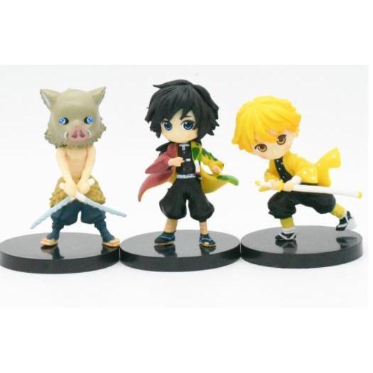 6 Pcs Anime Spot Ghost Blade Generation Sitting Q Version Cake Accessories Doll Doll Hand Model 鬼灭之刃6款炭次郎(1744L) - Image 9