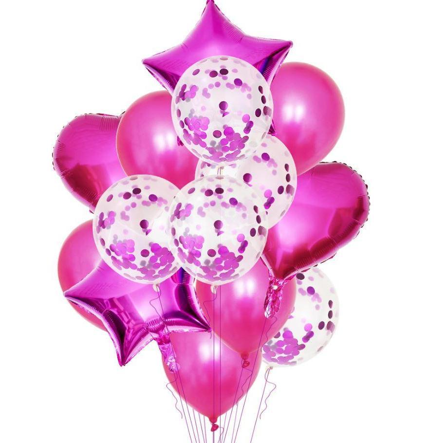 14Pcs 12inch Latex Colorful Balloons Confetti Air Balloons Inflatable Ball Helium Balloon For Birthday Wedding (488L) - Image 13