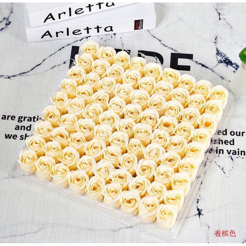 81 Pieces Rose Soap Flower Head Three-layer No Base Rose Soap Flower Head Eternal Flower Simulation Rose (494L) - Image 16