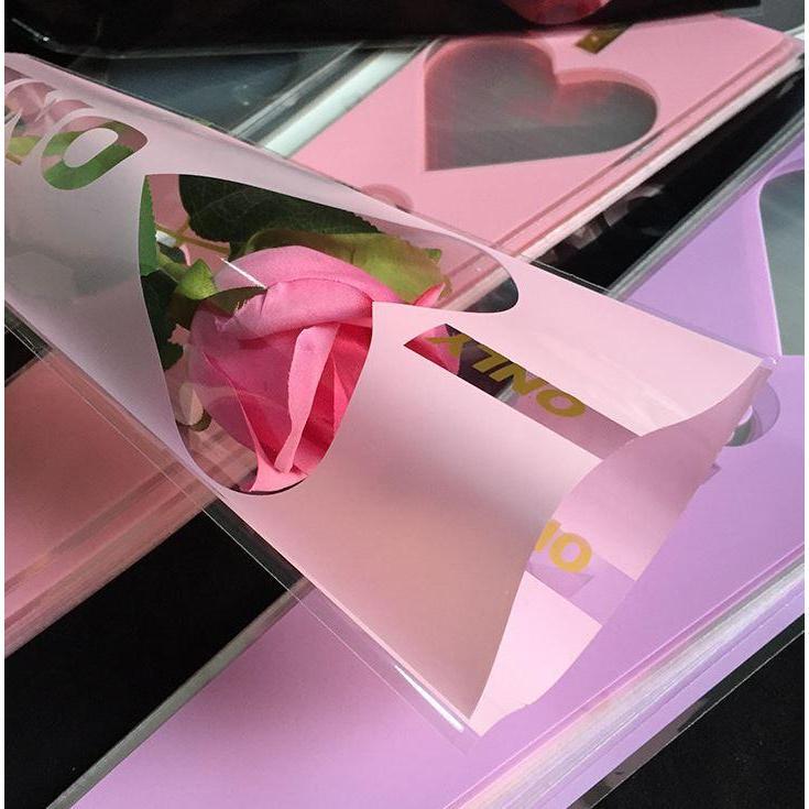 10Pcs/lot Heart Wrapping Plastic Single Rose Flower Packaging Bag Party Decorations Rose Boxes Cases For Flowers(745L) - Image 4