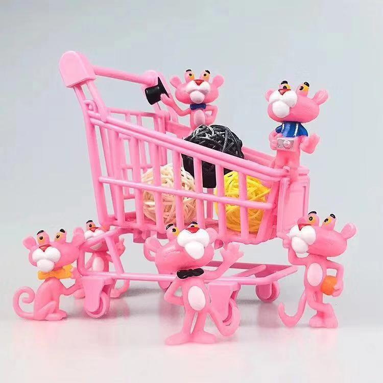 Mini Pink Panther Action Figure Toys Cute Cartoon 4.5Cm PVC Animals Model Toys (794L) - Image 2