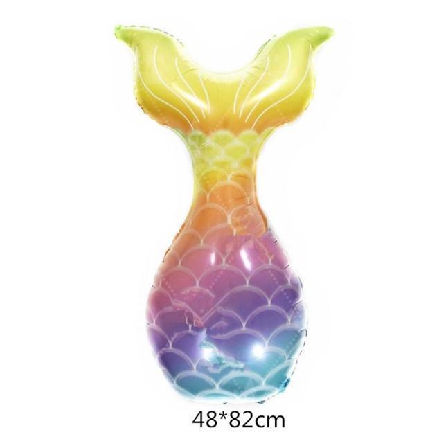 New Gradient Balloon Mermaid Tail Girl Party decoration Film Balloon Ocean Theme Princess Party Decoration(1052L) - Image 5