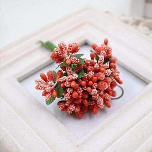 10Pcs Mini Stamen flower Artificial Flowers Craft Fake Flowers For Wedding Bouquet Party Scrapbooking Decor (1903L) - Image 10