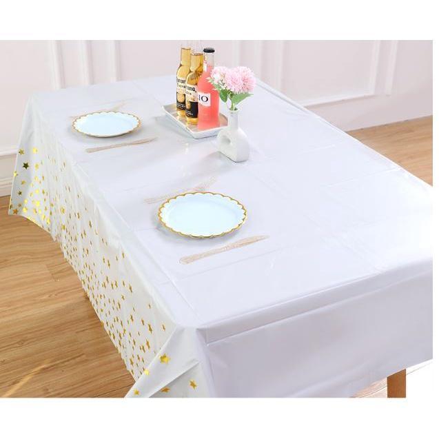137*183cm Rose Gold Star Gilded Tablecloth Disposable Table cloth Kids Birthday Party Baby Shower Wedding Decor(1932L) - Image 6