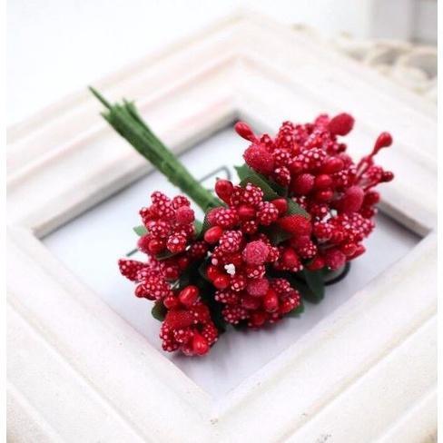 10Pcs Mini Stamen flower Artificial Flowers Craft Fake Flowers For Wedding Bouquet Party Scrapbooking Decor (1903L) - Image 17