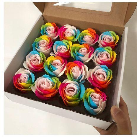 1Pc 5 layer 6cm Colorful Soap Rose Decorative Flowers Soap Flower Petal Wedding Favors Valentine's Day Gift(584L) - Image 10