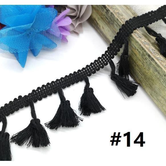 Polyester Cotton Fringe 1yard 4.0cm Lace Tassel Trimming Colorful Ribbon Garment Sewing Accessory 彩色流苏花边(1917L) - Image 16