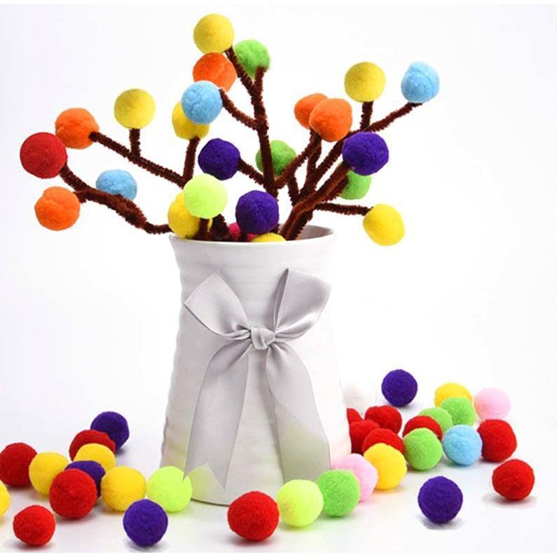 12pcs 30mm DIY Fluffy Soft Pompom Plush Pom Poms Ball Macaron Pompones Handmade Sewing Craft Kid Toy Wedding(1957L) - Image 7