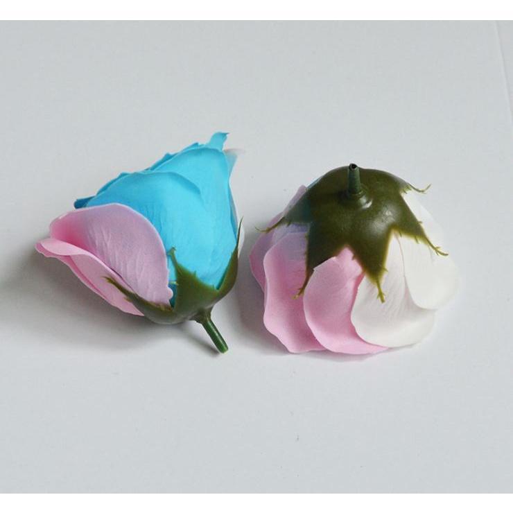 1Pc Colorful Soap Rose Decorative Flowers Soap Flower Petal Wedding Favors Valentine's Day Gift Rainbow Rose (581L) - Image 4