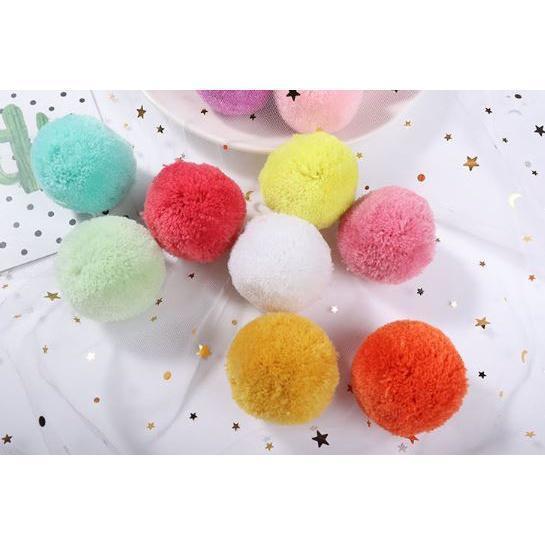4pcs Colours pompom 5cm 2 kinds of size party home garden wedding decoration clothing DIY sewing children toys(1089L) - Image 7