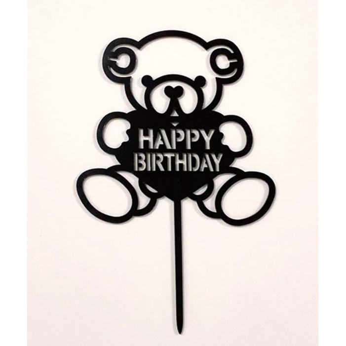 Acrylic Happy Birthday Party Supplies Cupcake Topper Birthday Party Kids Baby Happy Birthday Cake Decoration (768L) - Image 7
