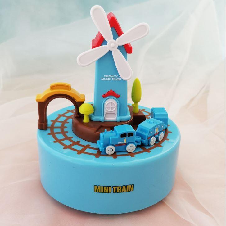 Cartoon Windmill Mini Train Flamingo Music Box Girls Christmas Ornaments (952L) - Image 2