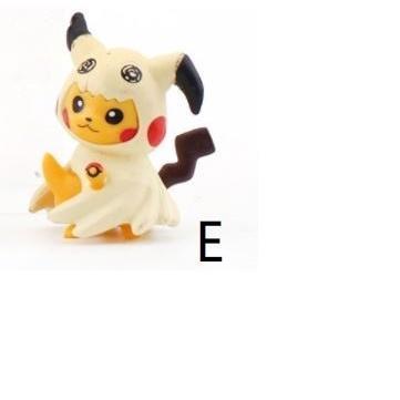 Pokemon figurenes doll Pikachu Gashapon Fashion Cross dress mini figure model 4-5CM kids birthday gift 幽灵卡通服皮卡丘公仔(1804L) - Image 11